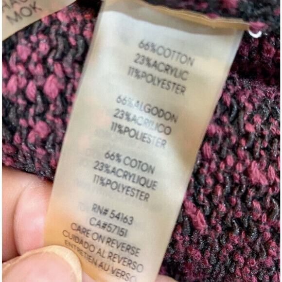 Karl Lagerfeld Paris Ongoing Mulled Wine Sweater Cardigan L8WS0713 Size Large - Picture 11 of 12